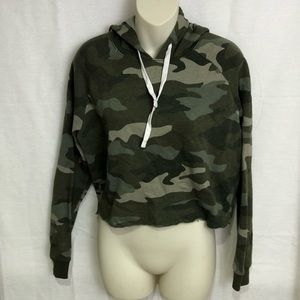 Pink camp crop sweatshirt